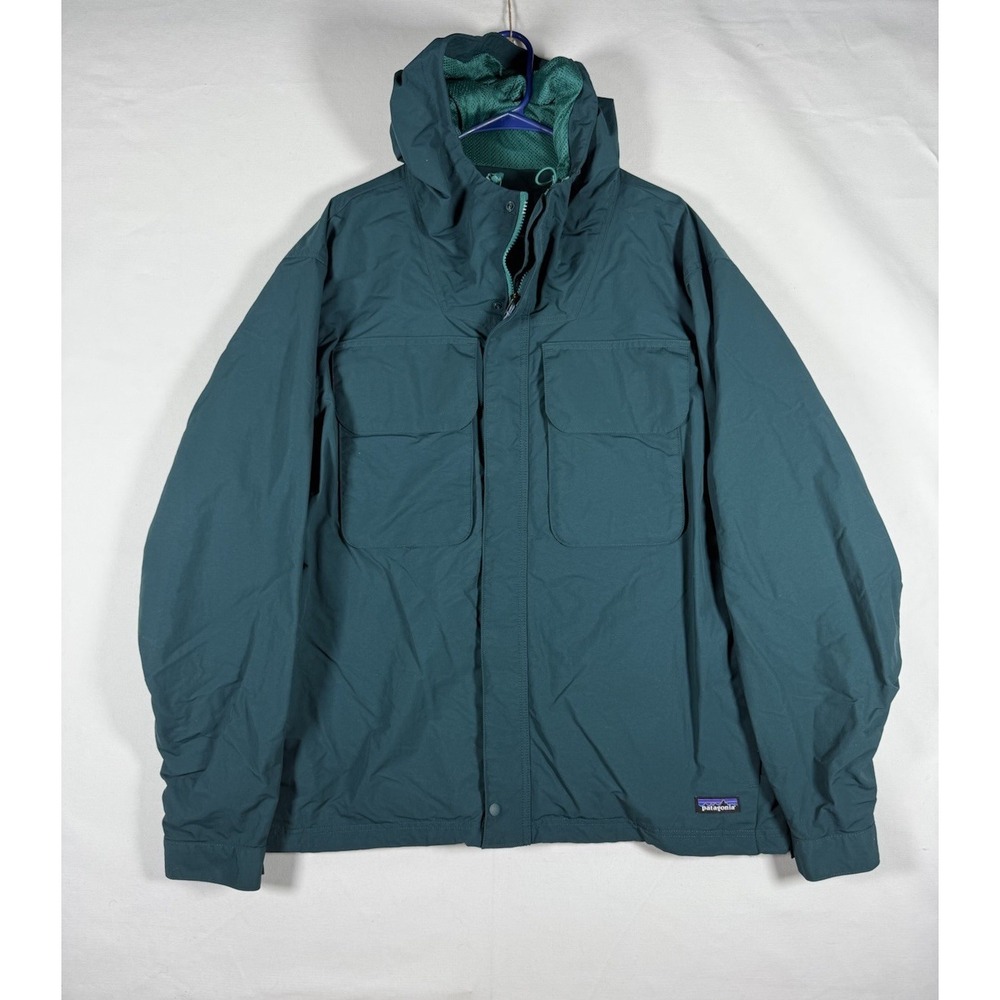 Patagonia Isthmus Utility Jacket Mens XXL Borealis Green Full Zip Hooded Pockets